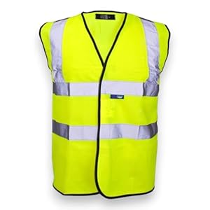 Hi-Vis Waistcoat Vest Double Band and Brace