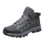 Zapatos de senderismo para hombre y mujer, impermeables, ligeros, antideslizantes, transpirables, botas de trekking, pies anchos, de piel, botas de senderismo para camping, tobillo, botas de montaña