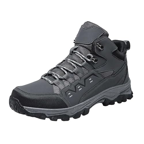 Zapatos de senderismo para hombre y mujer, impermeables, ligeros, antideslizantes, transpirables, botas de trekking, pies anchos, de piel, botas de senderismo para camping, tobillo, botas de montaña