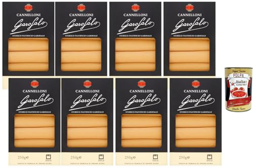 Italian Gourmet Cannelloni 8 x 250 g – Italienische Pasta-Rollen zum Füllen, ideal für...