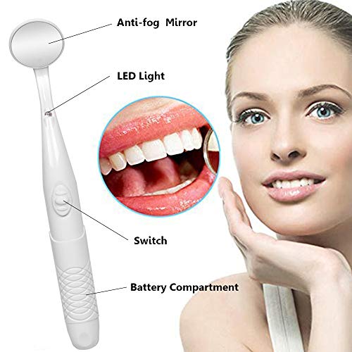 Ffresiss DM01US Dental Mirror With Light,Teeth Inspection Led Mirror,Anti-Fog Mouth Mirror,Dentist Oral Care Tool thumb #2
