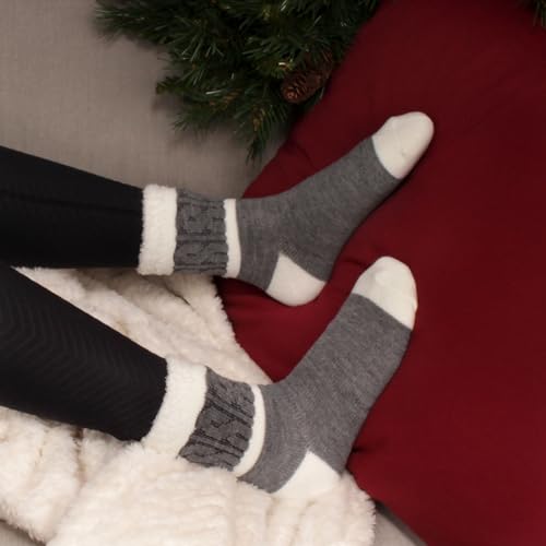 Image of BambooMN Women's Double Layer Thick Cabin Winter Socks - 3 Pairs