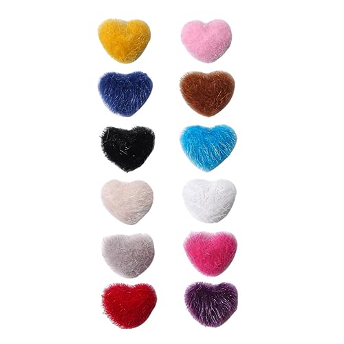 SHERCHPRY DIY Manicure Decor 12pcs Fluffy Ball Nail Art Decor Nail Rhinestones Random Color