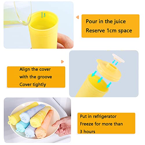 Thickoad Stampi per Ghiaccioli,4 Stampi Ghiaccioli...