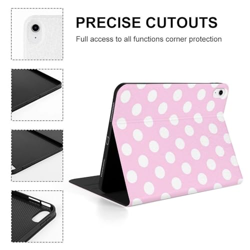 Housse iPad 10e gén veille auto et support fin rose