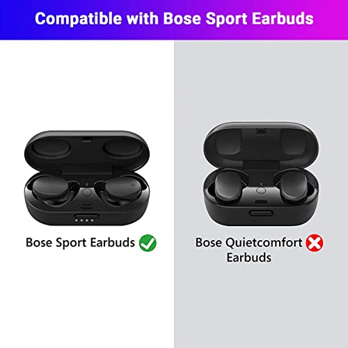 Image of Silicon Cover Compatible with Bose Sport Wireless Earbuds Case (is NOT Compatible with Bose Sound Sports, New Quite Comfort Earbuds, Only Silicone Cover Included) (Black)