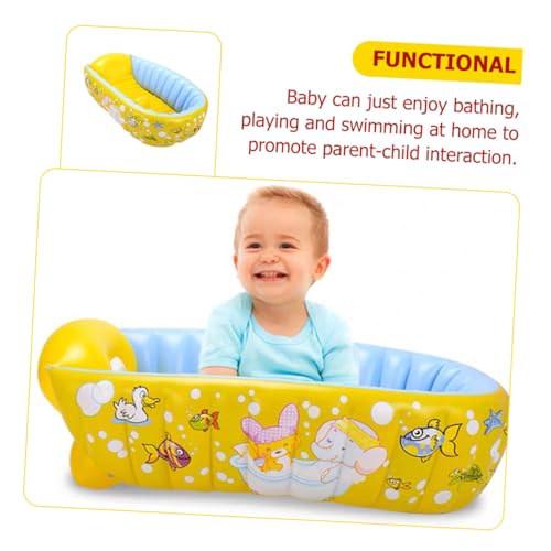 Piscine d'intérieur compacte jaune pour bain de bébé à la maison