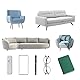 Ruikcoll Couch Sessel Bett Storage Tasche, Armlehne Organizer für Sofa, zur Aufbewahrung von Handys, Fernbedienungen und Stiften (Blau)