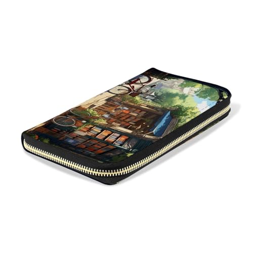 Bookshop on The Street Women's Large Capacity Wallets Holder Wallet Credit Card Clutch Coin Pocket Pu Leather Zipper Closure Deal Gift for Women 212198264