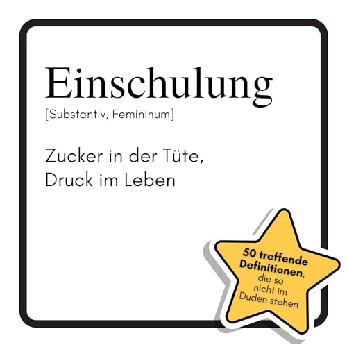 Einschulung: Zucker in der Tüte, Druck im Leben