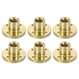 QUARKZMAN 6 Stk. Tr8x4 Bleissschraube Messingmutter, Trapezgewindemutter Linearer Schraubengewinde Acme-Gewindeschraube zum Ersetzen der Messingmutter (2mm Steigung, 2 Start, 4mm Vorschub)