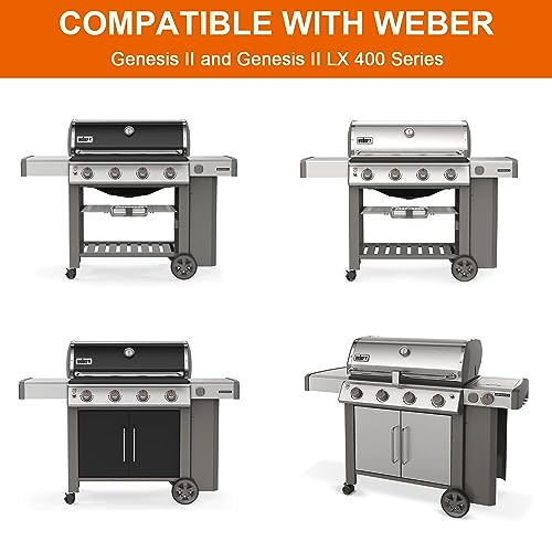 Full-Size Griddle Inserts for Weber Genesis II 400 Series Gas Grills, Flat Top Griddle with Handles for Genesis II E-410 S-410 E-435 S-435 E-440 S-440 LX E/S-440, Replace for Weber 6789 by DELSbbq - Image 3