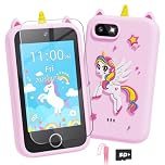 Kids Smart Phone, 3.5" Unicorn Toy Phone for 3 4 5 6 7 8 9+ Year Old Grils, Christmas Birthday Gifts Learning Toys for Girls Age 3-9+, Phone for Kids Dual Camera, Storytelling, Music Player