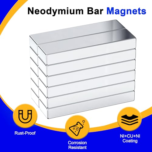 Image of Powerful Neodymium Bar Magnets, 24 Pack Heavy Duty Magnet, 40x10x5mm | Rare Earth Magnets, Rectangular Magnets, Small Magnet Strong for Fridge, DIY, Garage, Kitchen, Science, Craft, Office