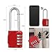 2 Pack disecu 2.6 Inch Long Shackle Combination Lock, 4 Digit Outdoor Waterproof Padlock for School Gym Locker, Sports Locker, Storage Unit, Gate, Fence, Toolbox, Cabinet (Red)