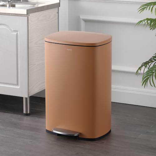 happimess Connor 2-Piece Iron Trash Can, Clay Rose by happimess - Used condition - Image 2