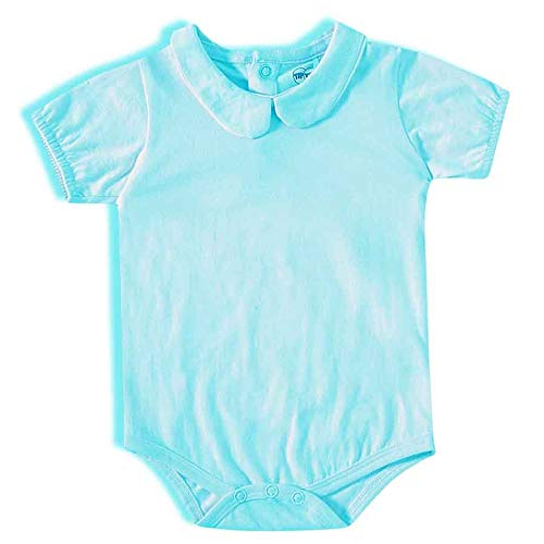 Body Liso com detalhe gola, Tip Top, Meninas, Azul, M