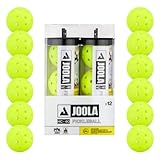 JOOLA HC-40 Hardcourt Pickleball Balls with Storage Tube - USAP Approved Balls for Tournament Play - 3 Pack or 12 Pack Option - Durable Pickleballs for Indoor Play & Outdoor Courts