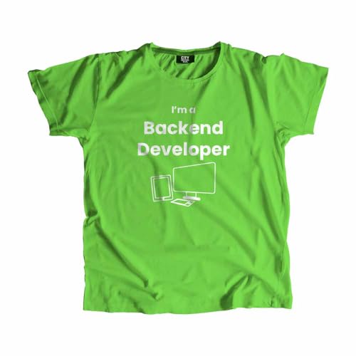 T-shirt Backend Developer vert liril idéal pour le télétravail tech