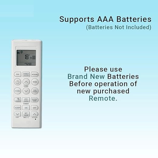 Image of Sanavya AC Remote Control - Compatible Replacement for Split & Window Air Conditioners - Replicates Genuine Remote Functions (LG Split AC Remote Control AC-36I)
