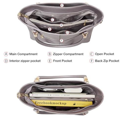 Image of FOXLOVER Soft Genuine Leather Medium Purses for Women Tote Bag Handbags with Top-handles Shoulder Satchel Purse