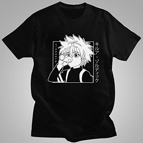 Camiseta masculina 100% algodão Hunter x Hunter Kilua Hisoka Kurapika Gon Anime Hunter x Hunter, Bla