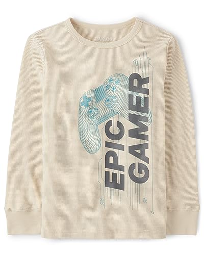 The Children's Place Boys' Long Sleeve Graphic Thermal Tops