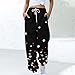 bmkBWO Sweatpants for Women,Fashion Graphic High Waisted Joggers Drawstring Lounge Pants with Pockets A-Black