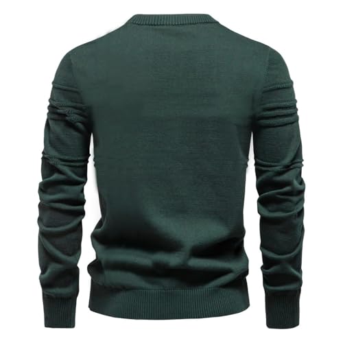 Men's Crewneck Sweater Soft Casual Knitted Sweaters Classic Pullover Sweaters with Ribbing Edge2