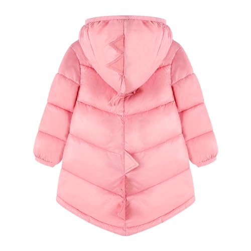 HILEELANG Baby Toddler Boy Girl Winter Dinosaur Hooded Puffer Jackets Coats Warm Zip-UP Padded Outerwear2