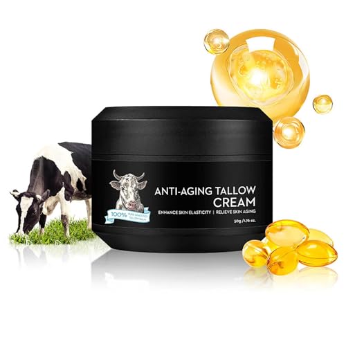 1 Pièce Crème Anti-Âge pour Hommes, iche en Suif de Bœuf, Pour Raffermir Et Réduire Les Signes de Vieillissement Crème Hydratante Pour le Visage Offre Une Protection Durable Réduit Les Rides