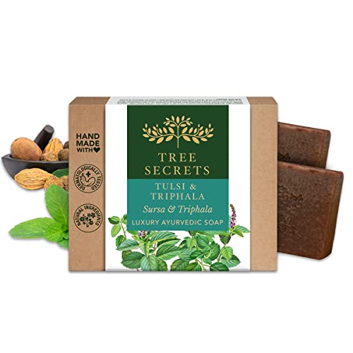 Image of Luxury Ayurvedic Tulsi & Triphala Soap | Handmade Bathing Bar - 125g
