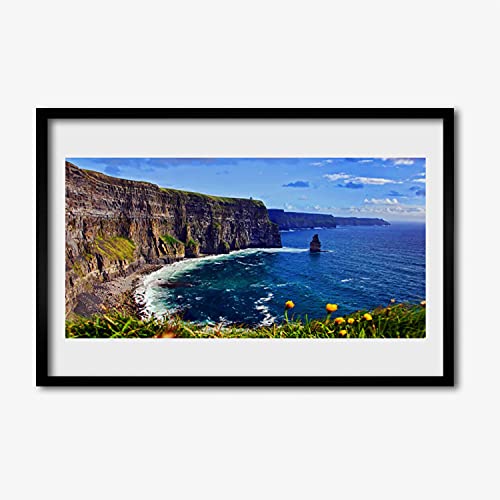 Paysage mer et baie rocheuse affiche encadrée photo 60x40 cm évasion garantie