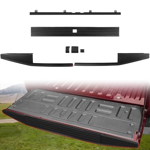 F150 Tailgate Cover Molding Trim for Ford F150 2015-2020 with Integrated Flex Step Center Flexible Combined Top Trim Cap Protector Rear Molding Accessories OEM Replace #FL3Z9940602B #FO1904135