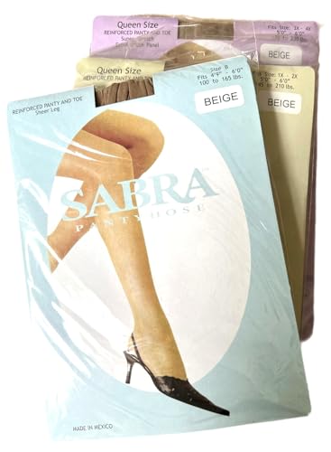 SABRA 3 Pairs Women Sheer Pantyhose