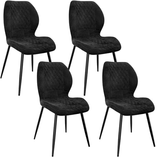 FRUOGO Lot de 4 Chaises Salle à Manger,Chaise Cuisine,Chaise Salon,Chaise Ergonomique,avec Coussin...