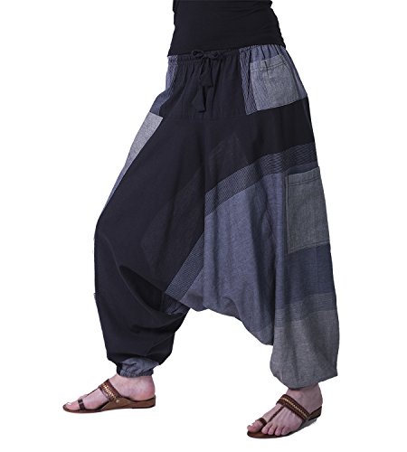 Kunst und Magie Bunte Aladin Haremshose Pluderhose Baumwolle Goa Hose...