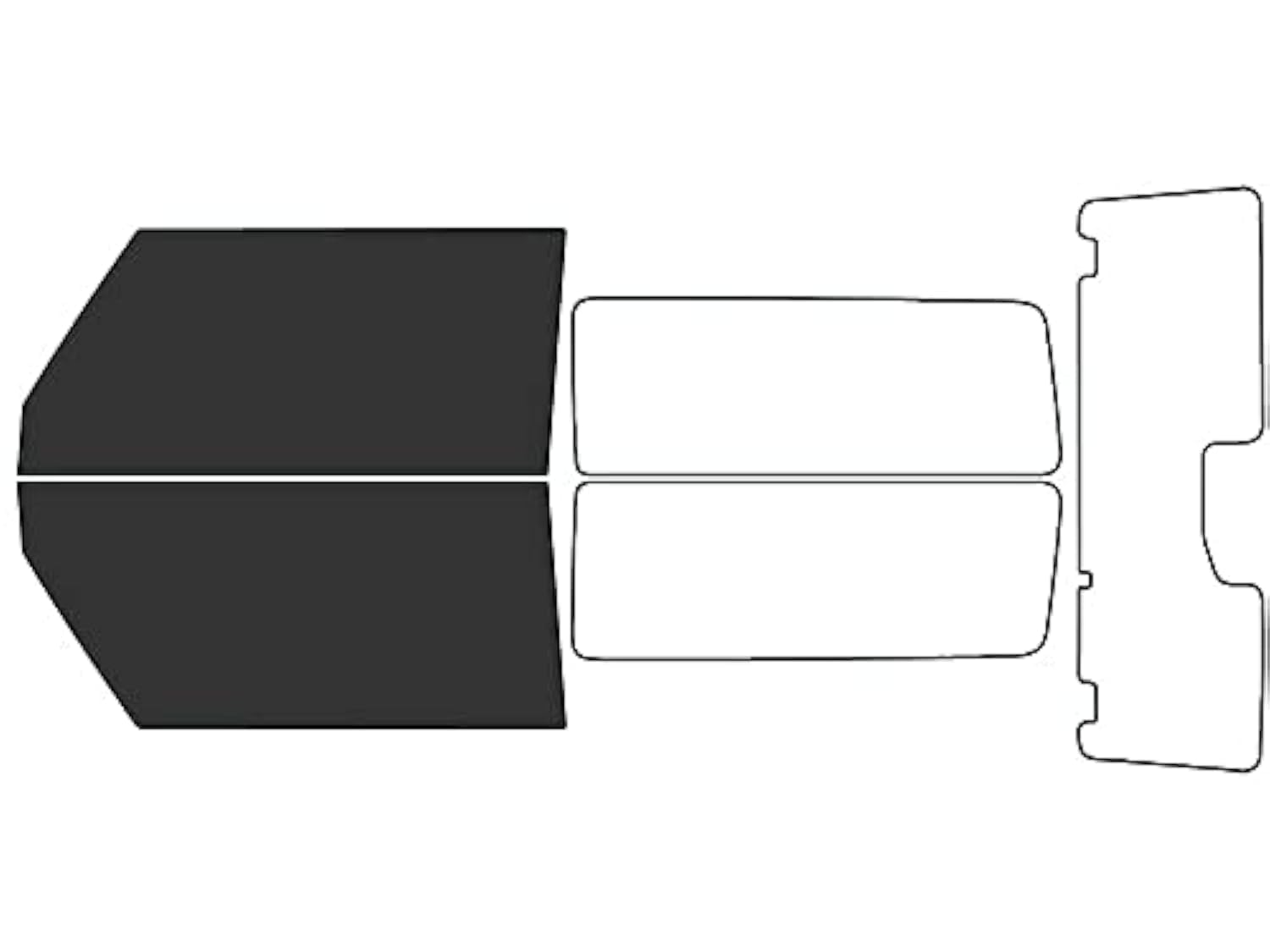 Rvinyl Window Tint Kit Compatible with Ford Bronco 2021-2023 (2-Door) - Front Precut Kit - 20%