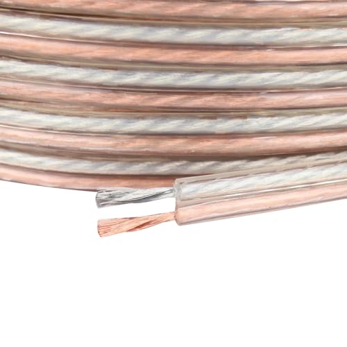 1 Pc 8Ga Car Audio Speaker Zip Cable Auto Home Stereo Amplifier Wiring - 12FT