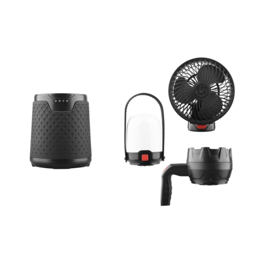 Xanlite Pack Camping 3en1 : Ventilateur, Lanterne & Lampe Rechargeable