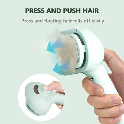 Image of Cat Steam Brush, 3 In 1 Self Cleaning Pet Spray Hair Removal Comb Anti-Lost Pet Pendant, Cat Brush for Indoor for Shedding, Waterproof Grooming Brushes for Long Short Haired