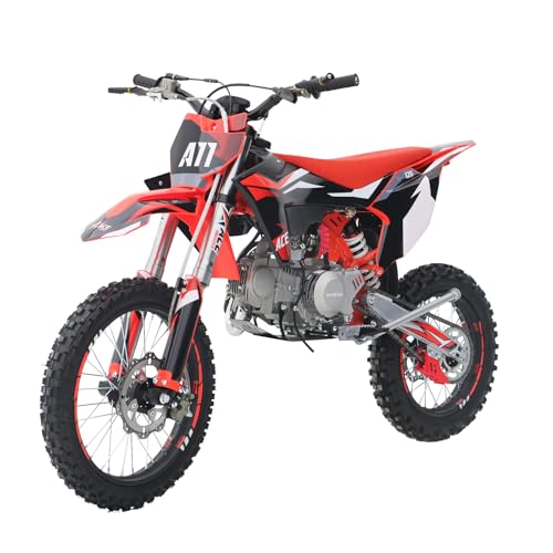 ACE POWER A11 125CC Dirt Bike Powered by ZONSEN Engine, 4-Speed Manual Clutch, Kick Start, Big 17“/14” Tires! (Partial Assembly, Black)