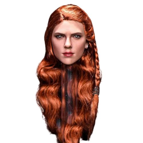 Tête de figurine 1/6 cheveux transplantés tressage marron pour modèle 30 cm