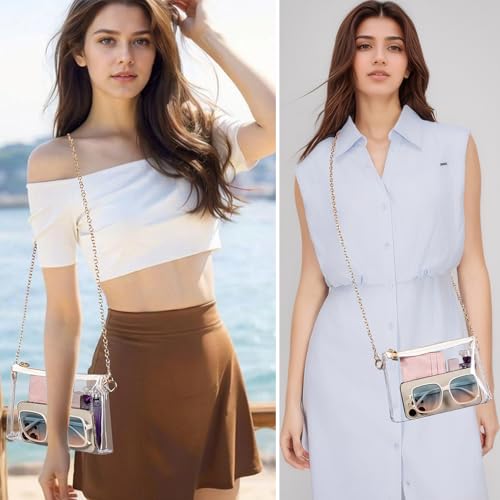 Clear Purse for Women Stadium Approved, Small Clear Crossbody Bag Stadium Bag for Concerts Sports Events3