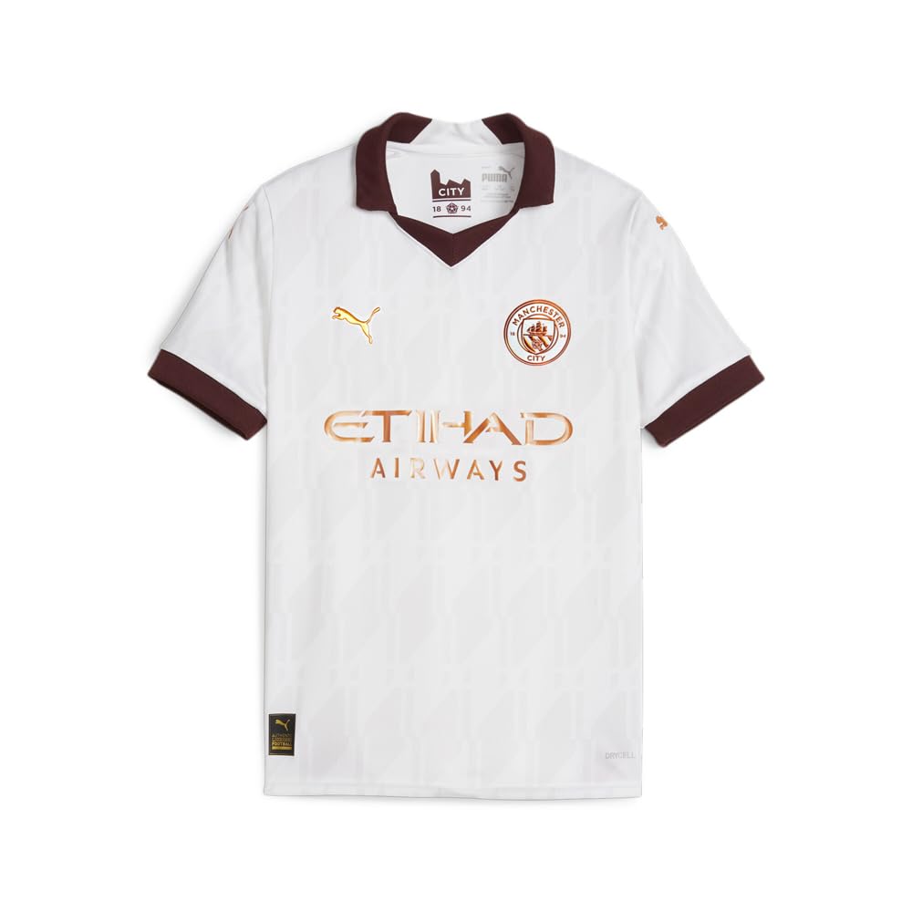 PUMA Manchester City 23/24 Youth Away Jersey - Celebrating Manchester's Grafters and Crafters, Made with 100% Recycled Polyester, DryCELL Technology
