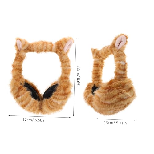 FRCOLOR Plush Winter Ear Muffs for Cartoon Ear Warmers Insulated Protection for Cold Weather Versatile Use for2