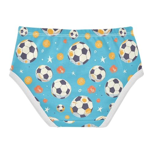 Wusikd Soccer Ball Girls' Underwear Cotton Stars Girls Briefs Soft Toddler Underwear 2T2