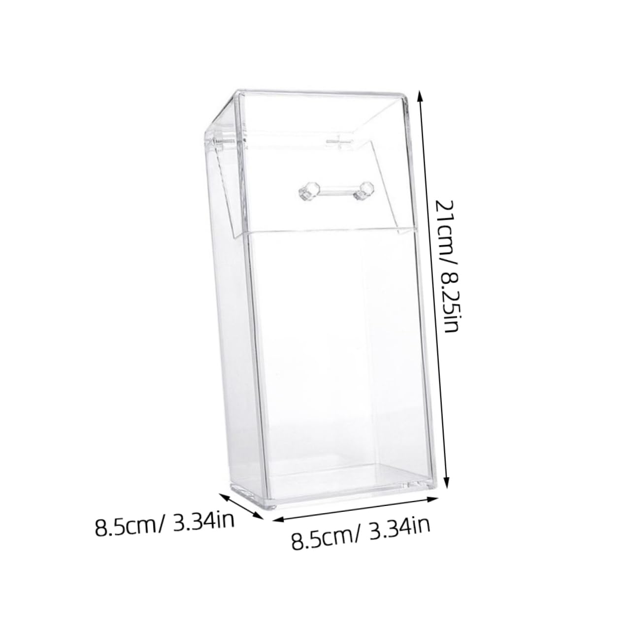 Cabilock 2Pcs Makeup Brush Holder Organizer with Lid Nordic Style Clear Storage Box Transparent Acrylic Cosmetic Brush Storage Organizer