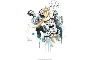 Zombie Love by Lora Zombie 12"x16" Art Print Poster