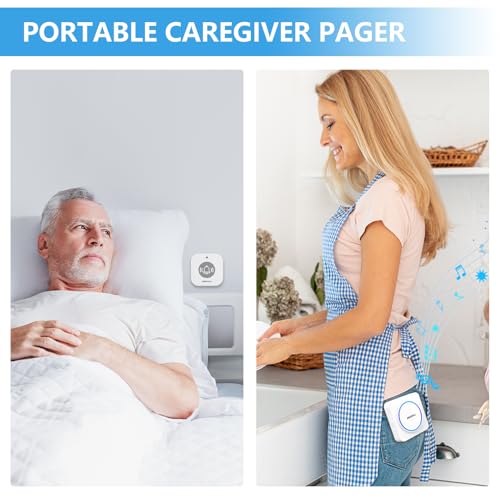 Image of SINGCALL Wireless Portable Caregiver Pager Personal Panic Alarm System